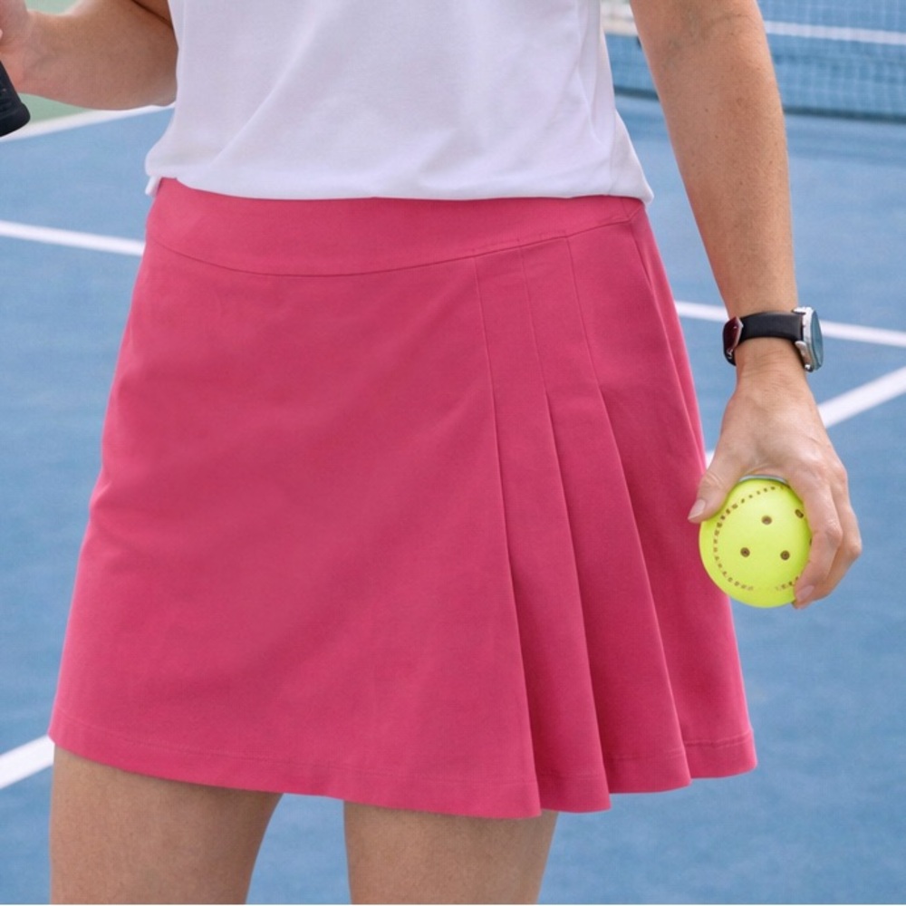 Chico’s Skort Size 3 or XL Pink Built-In Shorts Stretch Pickleball Tennis Golf